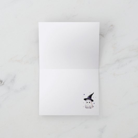 Niedliche Wasserfarben-Ghost-Kinderdusche Danke-Ka Dankeskarte (Innenseite)