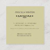 Niedliche Wasserfarben-Gitarre Quadratische Visitenkarte (Rückseite)