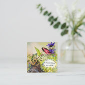 Niedliche Wasserfarben-Gitarre Quadratische Visitenkarte (Stehend Vorderseite)