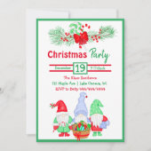 Niedliche Wasserfarben Gnomes Festliches Party Einladung (Vorderseite)