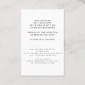 Niedliche Wasserfarben Haustiere Cat House Sitter Visitenkarte (Rückseite)