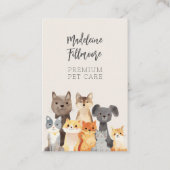 Niedliche Wasserfarben Haustiere Cat House Sitter Visitenkarte (Vorderseite)