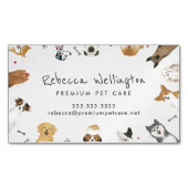 Niedliche Wasserfarben Haustiere Haustiere Haustie Magnetische Visitenkarte (Vorderseite)