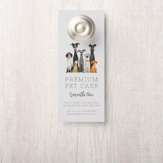 Niedliche Wasserfarben Haustiere Haustiere Haustie Türanhänger (Auf Knauf)