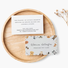 Niedliche Wasserfarben Haustiere Haustiere Haustie Visitenkarte