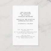 Niedliche Wasserfarben Haustiere Haustiere Haustie Visitenkarte (Rückseite)