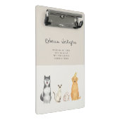 Niedliche Wasserfarben-Heimtier-Sitter-Dog-Walker- Mini Klemmbrett (Schrägansicht)