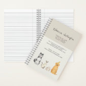 Niedliche Wasserfarben-Heimtier-Sitter-Dog-Walker- Notizblock (Innen)