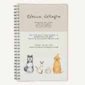 Niedliche Wasserfarben-Heimtier-Sitter-Dog-Walker- Notizblock (Vorderseite)