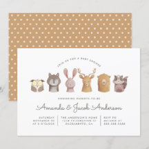 Niedliche Wasserfarben-Holztierdusche