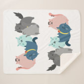 Niedliche Wasserfarben Katzen Kätzchen Tiere Haust Sherpadecke (Vorderseite (Horizontal))