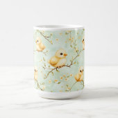 Niedliche Wasserfarben Kindermädchen & Blumengrün Kaffeetasse (Mittel)