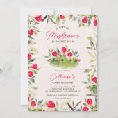 Niedliche Wasserfarben kleine Pilzdusche Einladung (Vorderseite)