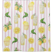 Niedliche Wasserfarben Lemonade Duschvorhang (Vorderseite)