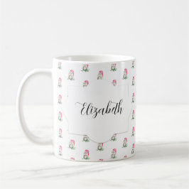 Niedliche Wasserfarben Mit Monogramm Kaffeetasse