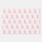 Niedliche Wasserfarben OsterBunnies Geschenkpapier Set (Vorderseite)