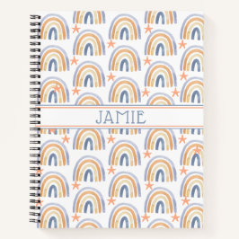 Niedliche Wasserfarben - Regenbogen und Sterne Per Notizblock