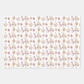 Niedliche Wasserfarben Schneemann Kekse Kunst Geschenkpapier Set (Vorderseite)