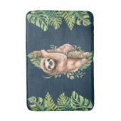 Niedliche Wasserfarben-Sümpfe & tropische Blätter  Badematte (Vorderseite Vertikal)