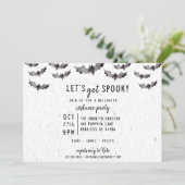 Niedliche Wasserfarbenbäder zu Halloween Einladung (Stehend Vorderseite)