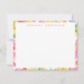 Niedliche Wasserfarbenblase Punkte farbiger Grenzn Mitteilungskarte (Vorderseite)