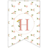 Niedliche Wasserfarbenblume Girl Happy Birthday Wimpelkette (Zweite Fahne)