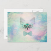 Niedliche Wasserfarbenbrille Postkarte (Vorne/Hinten)