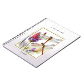 Niedliche Wasserfarbendrachenfliege Notizblock (Linke Seite)