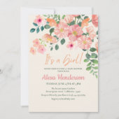 Niedliche Wasserfarbendusche Einladung (Vorderseite)