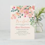 Niedliche Wasserfarbendusche Einladung (Stehend Vorderseite)