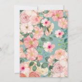 Niedliche Wasserfarbendusche Einladung (Rückseite)