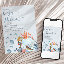 Niedliche Wasserfarbendusche Einladung