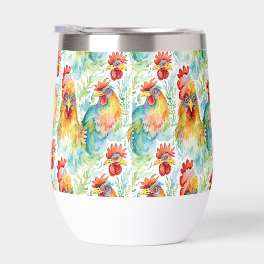 Niedliche Wasserfarbene Hühner (Rechts)