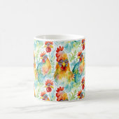 Niedliche Wasserfarbene Hühner Kaffeetasse (Mittel)