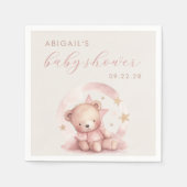 Niedliche Wasserfarbenfrohe Bärendusche Serviette (Vorderseite)