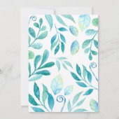 Niedliche Wasserfarbenfrohe Märchengarten Geburtst Einladung (Rückseite)