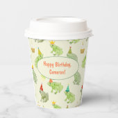 Niedliche Wasserfarbenfrosche Funny Hoppy Geburtst Pappbecher (Vorderseite)