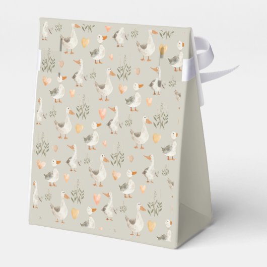 Niedliche Wasserfarbengans - Danke für die Box Geschenkschachtel (Rückseite)