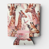 Niedliche WasserfarbenGiraffe Dosenkühler (Vorderseite)