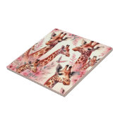 Niedliche WasserfarbenGiraffe Fliese (Seite)