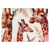 Niedliche WasserfarbenGiraffe Große Geschenktüte (Vorderseite)