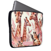 Niedliche WasserfarbenGiraffe Laptopschutzhülle (Vorne Rechts)
