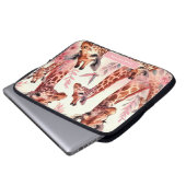 Niedliche WasserfarbenGiraffe Laptopschutzhülle (Vorne Knopf)