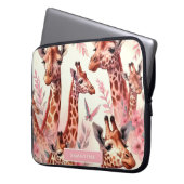 Niedliche WasserfarbenGiraffe Laptopschutzhülle (Vorderseite Links)