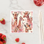 Niedliche WasserfarbenGiraffe Serviette (Beispiel)