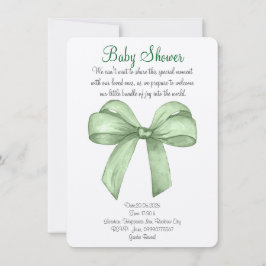 Niedliche Wasserfarbengrün-Bugeinladung Save The Date