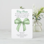 Niedliche Wasserfarbengrün-Bugeinladung Save The Date (Stehend Vorderseite)