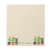 Niedliche Wasserfarbenkaktus in Töpfen Notizblock (Vorderseite)