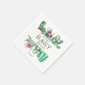 Niedliche Wasserfarbenkaktus Serviette (Ecke)