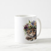 Niedliche Wasserfarbenkatze Kaffeetasse (VorderseiteRechts)